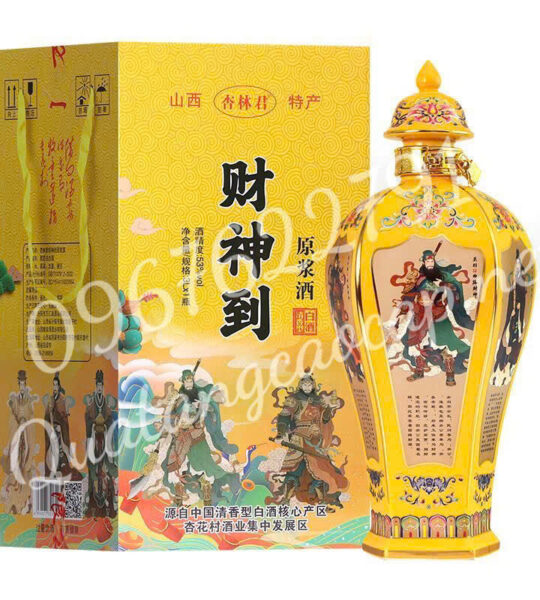 Bình rượu gốm ” Ngũ Thần Tài ” – DR3
